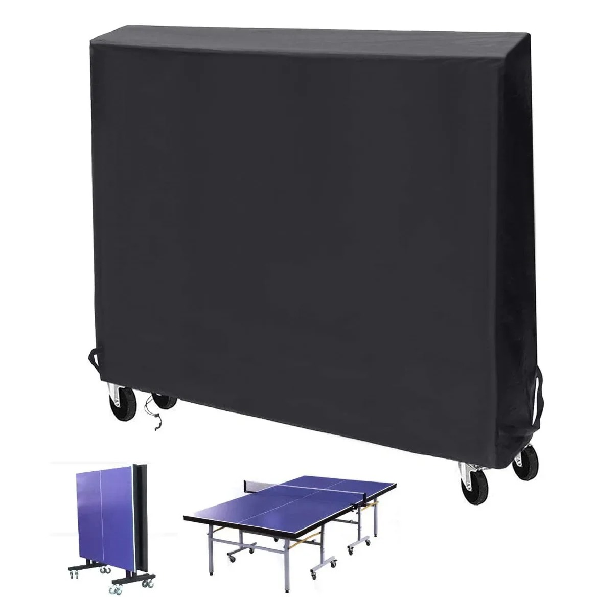 Table Tennis Shop - 卓球用防水テーブルカバー,ポリエステル製,頑丈,屋内および屋外用,165x70x185cm