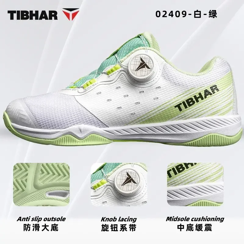 Table Tennis Shoes - 新しいTIBHARストレートボタン卓球シューズ、プロフェッショナル卓球スポーツシューズ、滑り止めと通気性あり