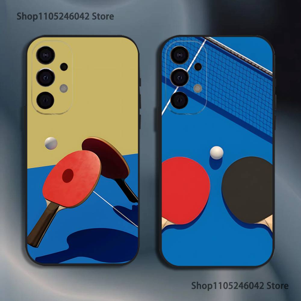 Table Tennis Quotes - 卓球ラケットピンポン耐衝撃電話ケース サムスンS25、S24、S21、S22、S23、S30、ウルトラ、S20、プラス、Fe、ライト、5G用 ブラックカバー