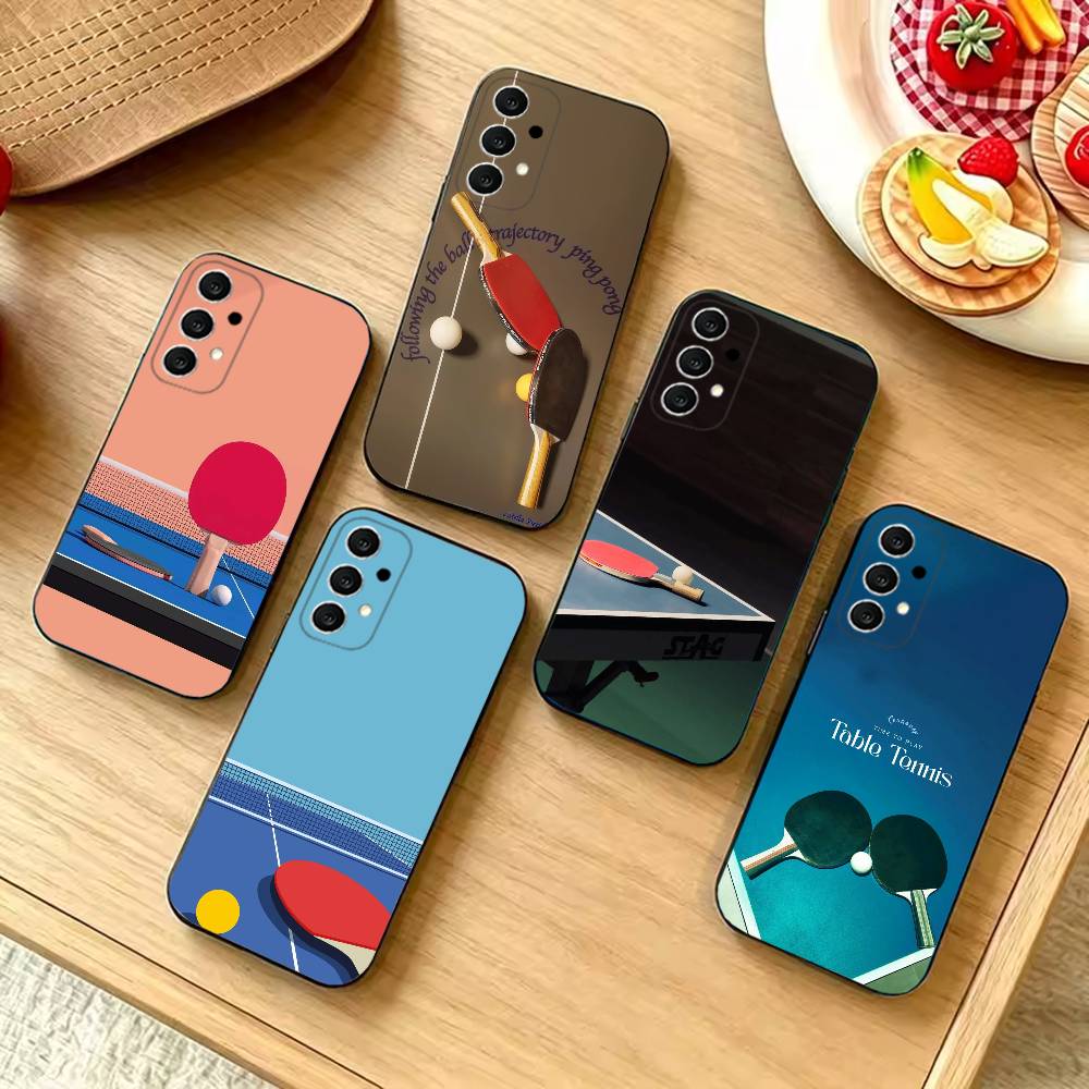Table Tennis Quotes - 卓球ラケット型耐衝撃ブラック携帯電話ケース、Samsung S20、S21、S22、S23、S24、S25、S26、Ultra、Plus、FE、Lite対応