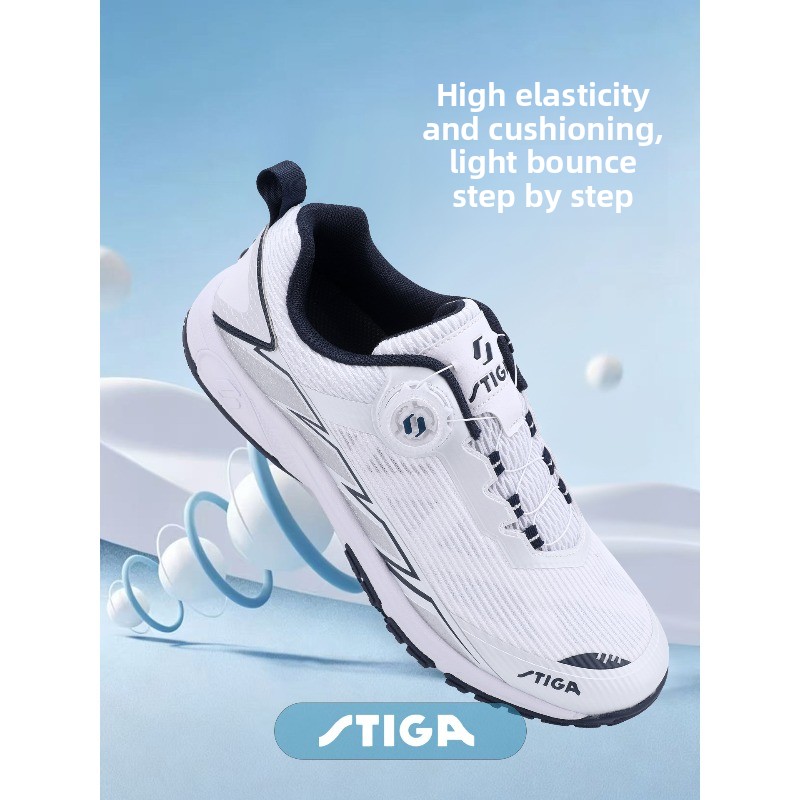 Table Tennis Shoes - STIGA 卓球シューズ 男女兼用、プロ仕様の通気性、滑り止め、耐摩耗性競技用スポーツシューズ