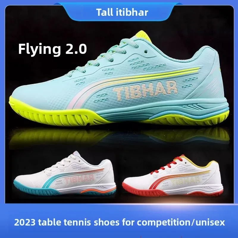 Table Tennis Shoes - 新しいTIBHAR卓球シューズ、男女兼用、プロ仕様の卓球スポーツシューズ、滑り止め、通気性、フライング性能に優れています。