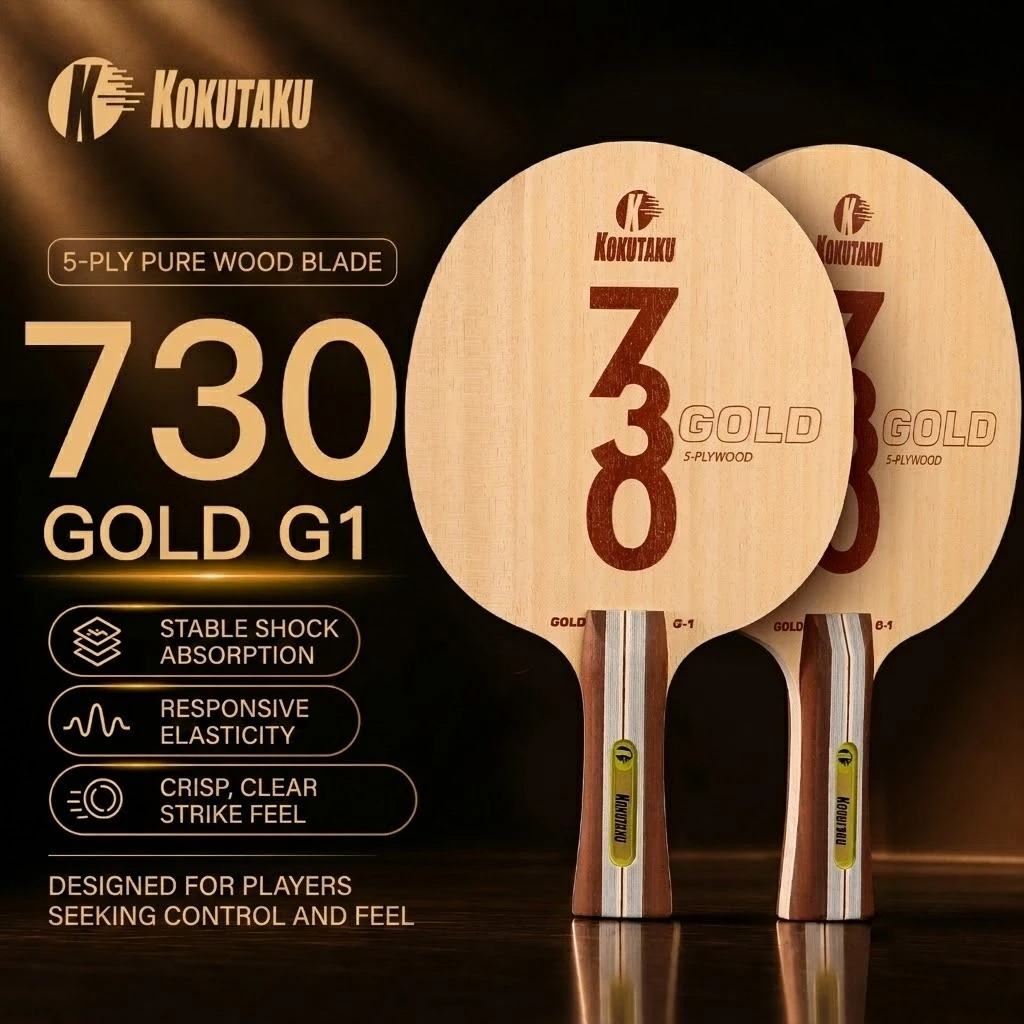 Table Tennis Rubber - コクタク卓球ブレードFL 730 G1 5層木材/G2 5層木材と2層カーボン卓球ラケットブレード アークトレーニング