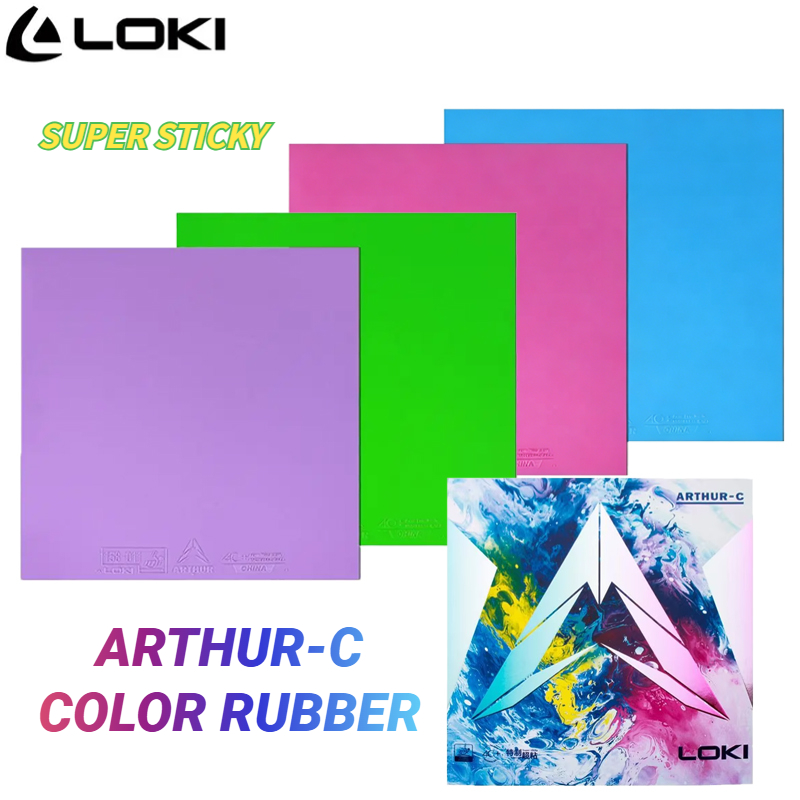Table Tennis Shop - オリジナル LOKI アーサー-C カラー卓球ラバーブルー粘着性ピンポンラバースーパースティッキースポンジ 100% オリジナルグリーンラバー