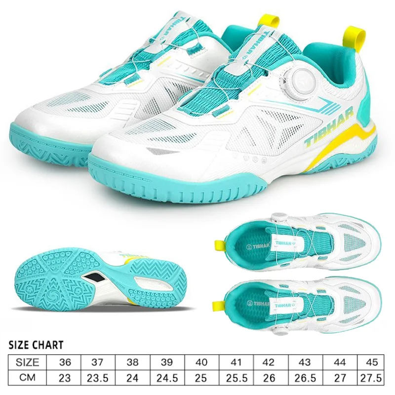 Table Tennis Shoes - 新しいTIBHAR卓球シューズ 男女兼用 プロフェッショナル ピンポンスニーカー 室内コート用フットウェア ポップコーンクッション＆カーボンプレート付き