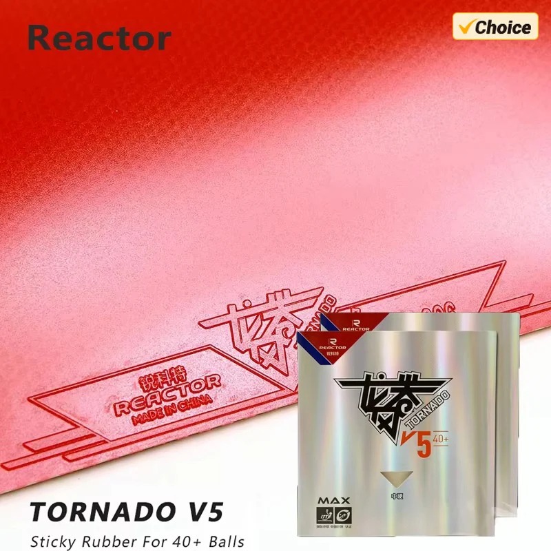 Table Tennis Rubber - REACTOR Tornado V5 テーブルテニスラバー スティッキーループアタック ピンポンラバー