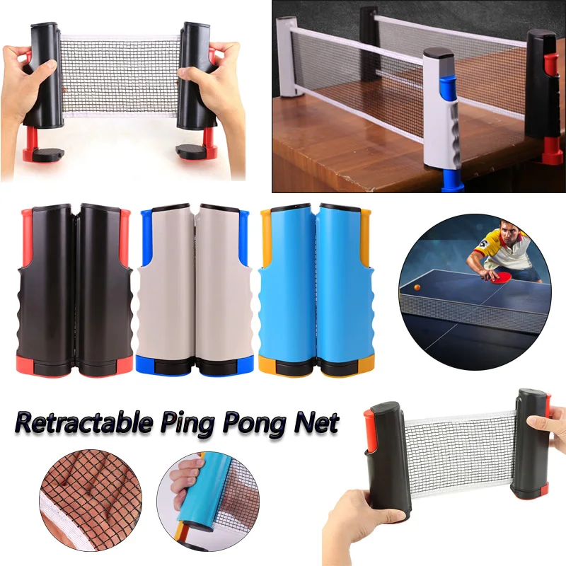 Table Tennis Pc - 1 PC 卓球ネット格納式ラックスポーツポータブル交換用どこでも使用できるピンポンポストネット運動器具アクセサリー