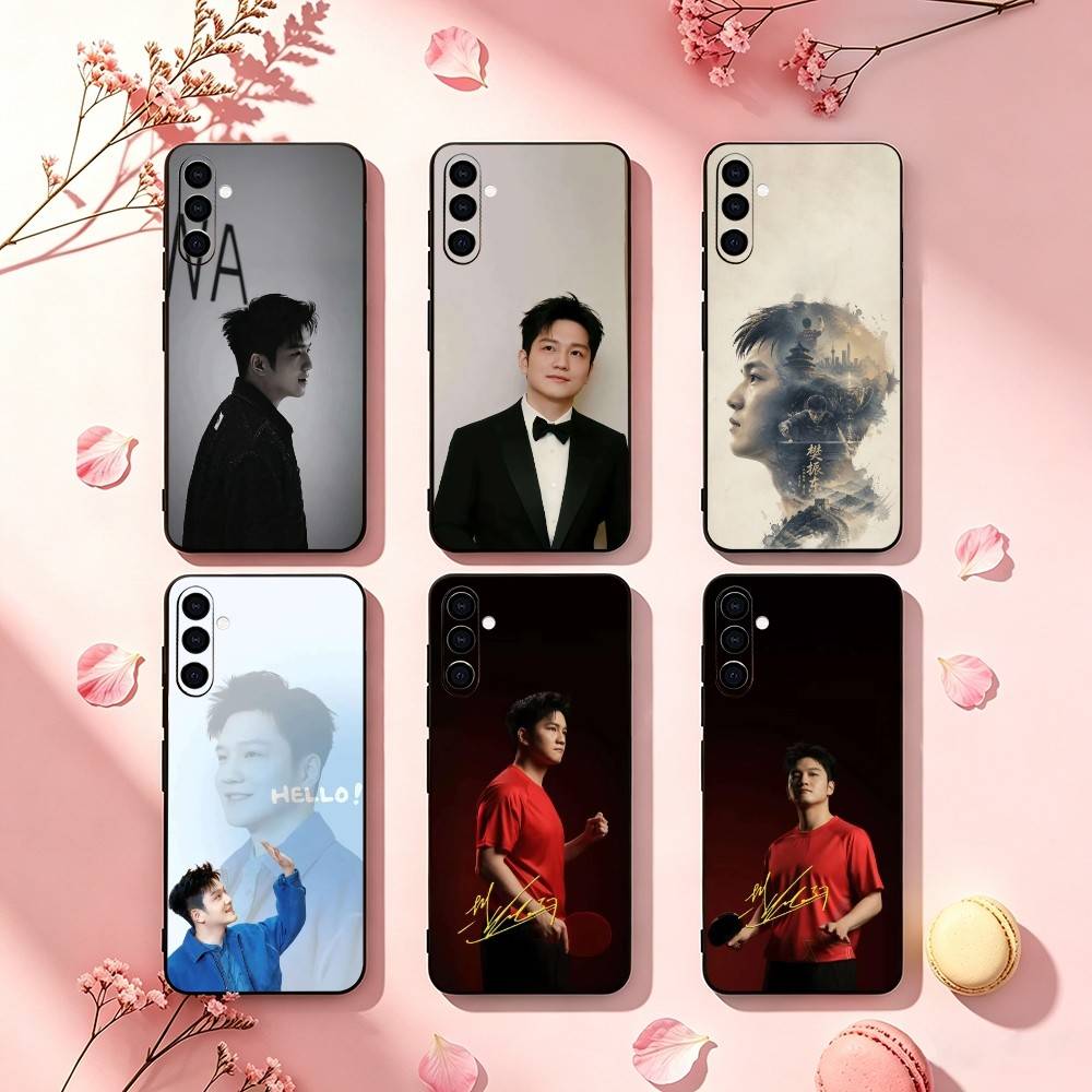 Table Tennis Quotes - Fan Zhendong 卓球電話ケース Samsung Galaxy A73、A72、A71、A70、A53、A52、A51、その他用ソフトブラックカバー