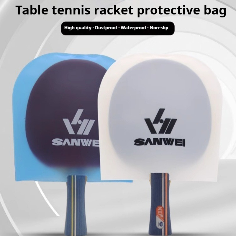 Table Tennis Film - 2 個卓球ラケットカバー再利用可能な防塵両面卓球バット保護フィルムカバーメンテナンスバッグアクセサリー