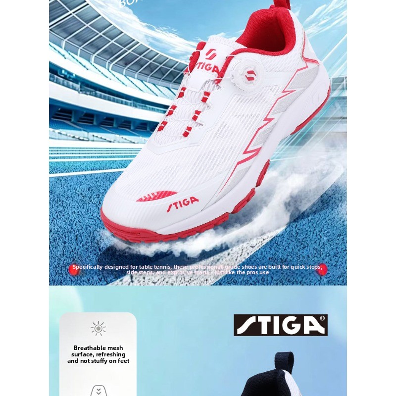 STIGA 卓球シューズ 男女兼用、プロ仕様の通気性、滑り止 - Table Tennis Shoes のレビューと価格