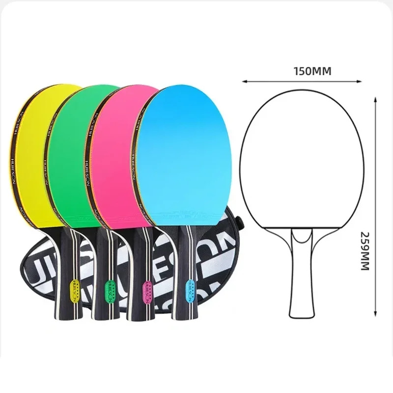 ロングハンドル7層木製卓球ラケット1個 強力な回転コントロー - Table Tennis Pc のレビューと価格