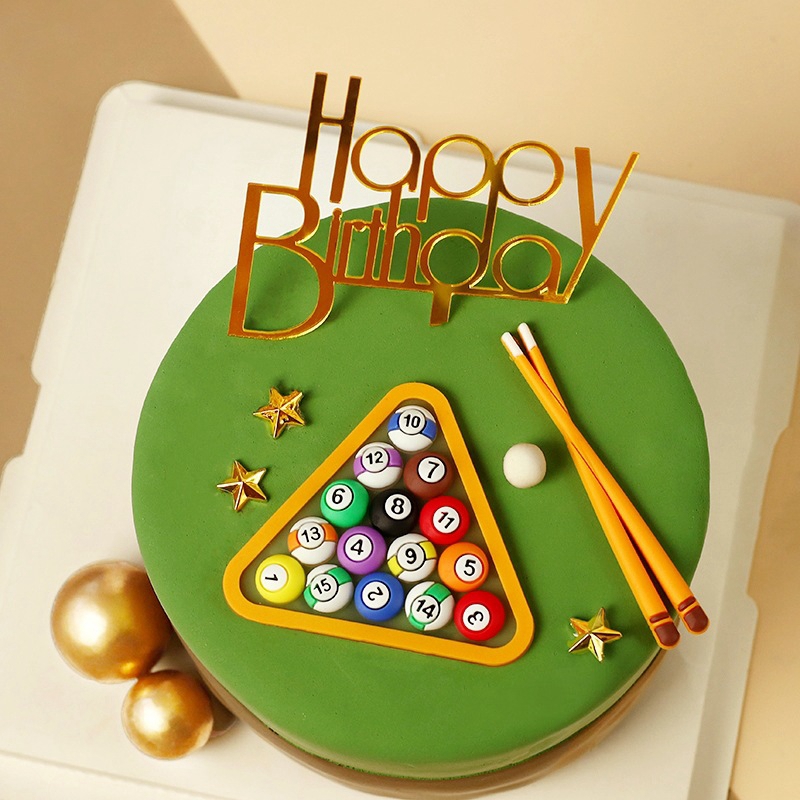 ビリヤードボールケーキデコレーション男の子子供子供の誕生日パ - Table Tennis Shop のレビューと価格