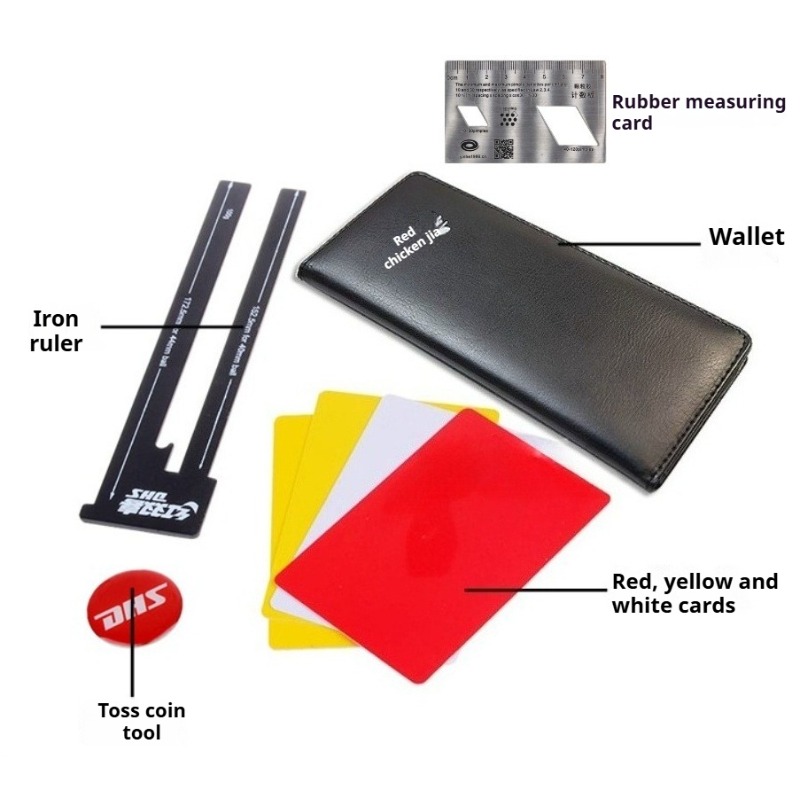 DHS卓球競技審判バッグ エッジピッキングツール レッド＆イ - Table Tennis Yellow Card のレビューと価格
